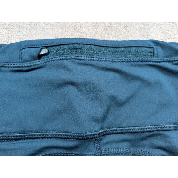 Athleta Accelerate Crop Leggings Womens XXS Teal Athletic Running Pocket - Picture 4 of 11